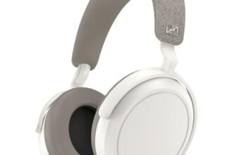 Sennheiser Momentum 4 Wireless Over Ear Headphones, German Design, ANC, 60h Battery, Customizable Sound, 4 Digital Mics for Crystal-Clear Calls, Multipoint Connectivity, 1 Yr Warranty, White