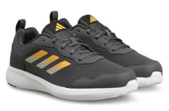 adidas Men’s Synthetic & Textile Restound M Running Shoes GRESIX/MAGRMT/ACTGOL, 9 UK, Grey (Set of 1 Pair)