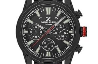 Daniel Klein Black Exclusive Men’s Analog Watch with Metallic Strap – DK.1.13802-5