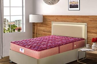 peps Springkoil Cozy 6 Inch Orthopedic Bonnell Spring Mattress | Medium Firm Back Support Bed | Queen Size (78X60 Inch) | Maroon | 7 Year Warranty