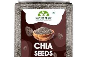 Nature Prime chia seeds 1 KG | chia seeds for weight loss | Omega-3 Seeds for Eating | Non-GMO and Fibre Rich Seeds (Jar pack)