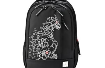 Gear Fiction 1 4 Compartment Backpack 19″/40L Large Water Resistant School Bag/Casual 4 Compartment Backpack/Daypack/Kids Bag for Boys/Girls (Black-Red)