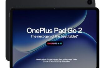 OnePlus, Pad Go 2, 12.1 inch (30.73 CM), LCD, 8GB RAM, 128GB ROM, Wi-Fi, Quad Speakers, Eye Care,Shadow Black, AI Enabled