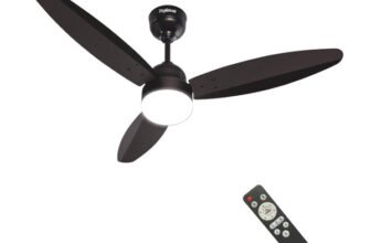 DIGISMART Autum Mark-1 | BLDC Motor | LED Light | Energy Saving with 5 Year Warranty BLDC Motor with Remote 1200 mm Ceiling Fan(5 Star | Smoke Brown | Pack of 1)