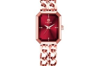 Carlton London Victoria Women Analog Watch, Rectangle Dial, Stainless Steel Bracelet, Quartz Movement, Rose Gold Dial, Slim Elegant Design, 30M Water Resistant | CLRGCGLD