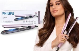 Philips India’s No.1 Hair Styling Brand – One Stroke Hair Straightener with BluGlide Tech | 50% Faster Straightening | 3 days salon-like hair | 12 Temperature Settings (120–230°C) Designed for Indian Hair | BHS530