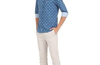 U.S. POLO ASSN. Men Blue Spread Collar Printed Casual Shirt