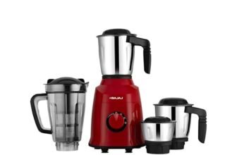 Bajaj Military Series Rex 750W 4 Jar Mixer Grinder | DuraCut Blades | 2-In-1 Function Blade In Dry Jar | 2 Yrs Warranty 【Red/Black】