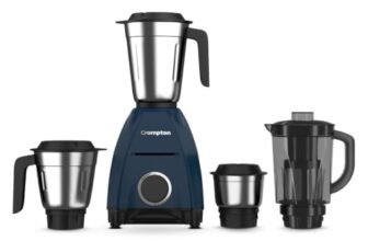 Crompton DX 750W Mixer Grinder with 4 Jars | 3 Stainless Steel Jars & 1L Blending Jar | Elegant, Easy-Clean & Ergonomic Body | Powertron Motor | 2 Years Warranty