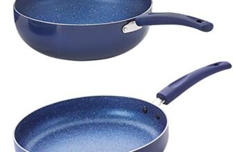 Nirlon Bling Induction Base Non Stick Aluminium 2 Piece Pots and Pan Set [1 Fry Pan 240mm – 1.5 Liter|1 Kadhai 240mm – 3 Liter]