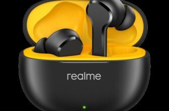 realme Buds T110 (RMA2306) with AI ENC for calls, 38 hours of Playback and Deep Bass Bluetooth(Punk Black, True Wireless)
