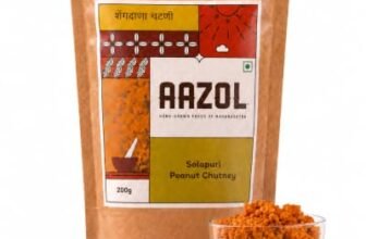 Aazol Solapuri Peanut Chutney – 200g | Mungfali/Shengdana Chutney | Authentic Solapuri Recipe | Spicy & Crunchy | Ready to Eat