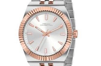 French Connection Flute Ligne | Analog | Silver Dial | Stainless Steel Strap | Watch for Women – FCN0212SRTM