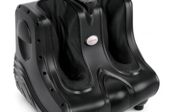 Lifelong Foot & Calf Massager Machine for Pain Relief | 3 Adjustable Intensity Levels| Electric Massager with Digital Display | Feet Massage for Blood Circulation & Soothing Heat – Max Temp upto 42°