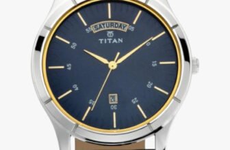 Titan Titan Workwear Midnight Blue Dial Black LeatherStrap Analog Watch  – For Men