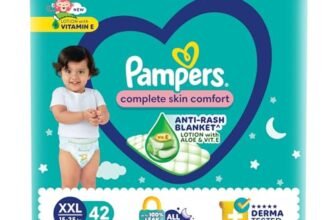 Pampers Complete Skin Comfort Pants, (XXL) 42 Count, Anti-rash blanket, Lotion with Vitamin E & Aloe Vera,Double Extra Large size baby diapers,15-25kg