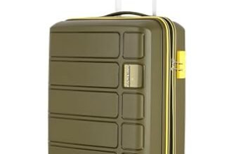 Kamiliant by American Tourister Harrier Zing|Cabin Trolley Bag Small Size(56 cms) for Travel| Hard Case Polypropylene (PP) Suitcase|360° 8-Wheel Spinner Luggage Trolley|Combination Lock|Military Olive