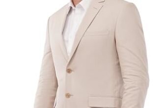 SaintX Men’s Premium Summer Blazer | Linen Cotton Blended Breathable Fabric | Fully Lined | Comfortable Slim Fit | Crafted for The Modern Gentleman | Casual & Formal Wear (JK08_Beige_48)