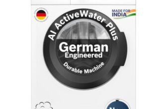 Bosch 9 kg 5 Star Front Load Fully-Automatic Washing Machine, AI ActiveWater, 14 Wash Programs, Removes 99.9% Germs with Steam, No Tangle or Wrinkle, SoftCare Paddle,Zero Vibration, White, WGA14200IN