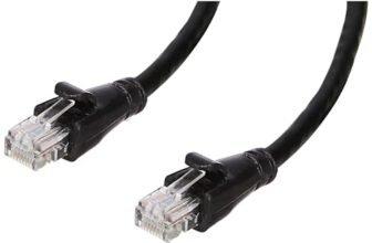 amazon basics RJ45 Cat-6 Ethernet LAN/Patch Cable for Personal Computer – 3 Feet (Black)