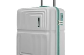 Safari Roma Hard Luggage Trolley Bag with 8 Wheels Cabin Size Carry on Suitcase – Fog Grey