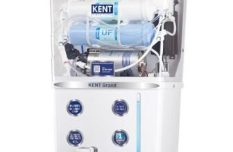 KENT Grand RO Water Purifier | Advanced RO Tech for Sabse Shudh Paani | RO+UF+TDS Control + UV LED Tank | 8L | 20LPH Flow | Ideal for Borewell/Tanker/Municipal Water | Largest Service Network