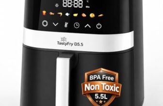 INALSA Air Fryer,5.5L,1400W,AirCrisp Tech,Non-Toxic,TastyFry D5.5