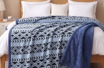 Story@Home Reversible Sherpa Blankets for Winter Double 500 GSM – Navy Blue