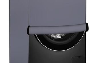 Stylista Waterproof Front Load Washing Machine Cover Compatible for LG 8 kg & 9 Kg Grey