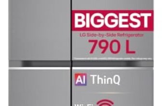 LG Smart Choice 790 L, 3 Star, Frost-Free, Double Door, Wi-Fi Convertible, Smart Inverter, Side By Side Refrigerator with AI ThinQ (GL-B277GPZ3, Shiny Steel, 2026 Model, HygieneFresh+ & Door Cooling+)