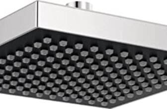DELTA FAUCET | 8” Square Raincan Shower Head| Touch-Clean Technology (Polished Chrome) | Overhead Shower | RP50841