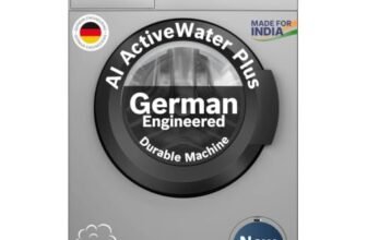 Bosch 7 kg 5 Star Front Load Fully-Automatic Washing Machine, Antibacterial Tech, AI ActiveWater, 15 Wash Programs, 53L Large Drum, SoftCare Paddle, Silver, WAJ24266IN (2026 Model)