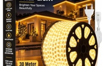 One94Store 30 Meter LED Rope Light – 3600 LED 120 LEDs/M Waterproof Decorative Strip Light for Ceiling Cove, Diwali, Christmas, Balcony, Home & Outdoor Decoration (Warm White)