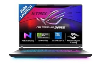 ASUS ROG Strix G16 (2026),(14th Gen),Intel Core i7 14650HX,RTX 5050-8GB,16GB RAM (Upgradeable),1TB SSD,2.5k FHD+,16″(40 cm),Win 11,M365 Basic(1Y),Office 24,Gray,2.65 Kg,G615JHR-TS144WS,Gaming Laptop