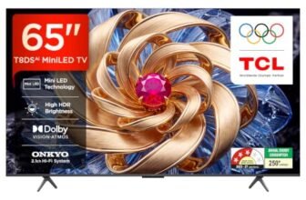 TCL 164 cm (65 Inches) 4K UHD Smart Mini LED Google TV | QD-Mini LED Technology | 120Hz DLG | 35W Onkyo 2.1ch | 65T8DS