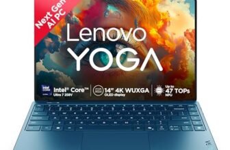 Lenovo Yoga Slim 9 Intel Evo Core Ultra 7 258V Touchscreen Laptop (32GB RAM/1TB SSD/14 (35.5cm)/4K WQUXGA OLED/AI PC AI Now/Copilot+ PC/Windows 11/Office 2024/1Yr ADP/Teal/1.2Kg), 83CX002LIN