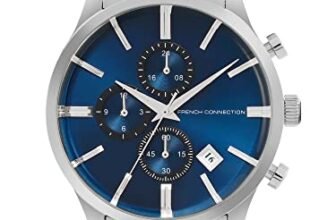 French Connection Men’s Prime Analog Watch Silver Strap-FCP34SM-U
