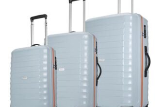 Aristocrat Altitude Set of 3 (Cabin+Medium+Large) Trolley Bags, Surf Spray | 8-Wheels, Polypropylene Case, Spacious, Combination Lock, Sturdy Zipper, Lightweight Travel Luggage, 3-Year Global Warranty