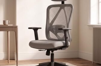 DROGO Ergonaut Ergonomic Office Chair for Work from Home | Computer Chair with 2D Headrest, Armrests & Adjustable Lumbar Support | Breathable Mesh with 120° Recline, 1-Year Warranty (Grey & Grey)