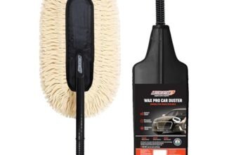 MotorOctane Wax Pro Car Duster | Wax-Coated Duster | Lint-Free & Scratch-Free Cleaning | Waterless Wash | Car Dust Cleaner | Easy Grip Long Handle