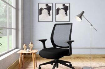 Interio by Godrej Curv Premium Mesh Wide Back Ergonomic Chair | Work from Home/Study Chair | 1-Year Warranty | Height Adjustable Chair | Heavy Duty PP Base | DIY Installation, Black