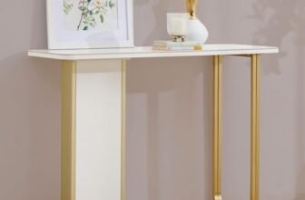 Home Centre | Senorita Console Table | for Living Room and Entryway | Engineered Wood | Cream | 1 Year Warranty