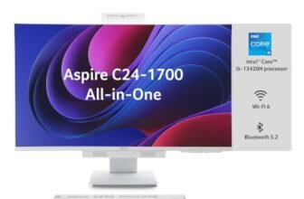 Acer Aspire C24 60.5cm (24″) Full HD IPS Display All in One (AIO) Desktop Intel Core i5-13420H Processor (Win11 Home/16 GB/512 GB SSD/Microsoft Office) Full HD Webcam, Wireless Keyboard & Mouse