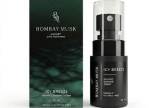 Bombay Musk Icy Breeze Luxury Car Perfume | Long Lasting Car Fragrance & Car Freshener | Alcohol Free & Plant Based | 60+ Days | 200+ Sprays | Perfume for Car