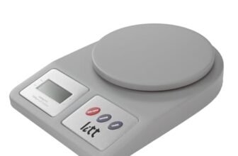 Lifelong Digital Kitchen Weighing Scale, 5kg Capacity, Grey, LCD Display with Tare Function for Kitchen, Baking, Diet, and Food Weighing