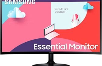 Samsung 24-Inch(59.8cm) FHD, 75 Hz, 1800R Curved 1,920 X 1,080 LED Monitor, VA Panel, Slim Design, AMD Freesync, Game Mode, Flicker Free, HDMI, Audio Port (LS24C360EAWXXL, Black)
