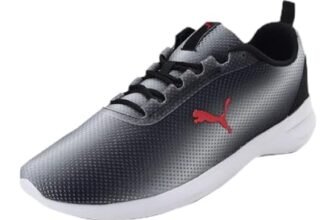 Puma Mens Pacer Glory Black/High Risk Red Running Shoe – 8 UK (38044802)