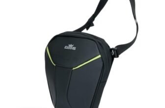 Gods Taur Messenger, Thigh, Waist & Sling Bag | 2.5L Water-Resistant Motorcycle Bag | Bull-Inspired Design | 8-Year Warranty | Riding Gear (Green, Non-Magnetic)
