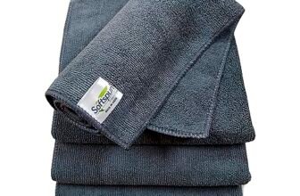 SOFTSPUN Microfiber Cloth – 4 pcs – 40×40 cms – 340 GSM Grey! Thick Lint & Streak-Free Multipurpose Cloths – Automotive Microfibre Towels for Car Bike Cleaning Polishing Washing & Detailing.
