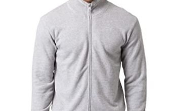 Allen Cooper Men’s Cotton Round Neck Zipper Sweater(11) Grey Melange, Medium